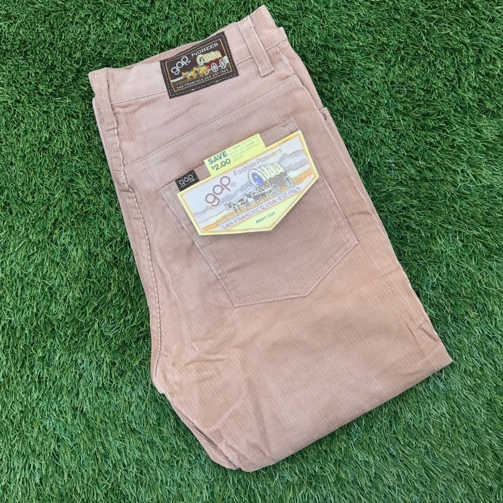 RARE VINTAGE GAP 70s brown corduroy pants NWT